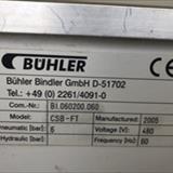 Buhler Bindler All SS Body Chocolate Depositor Model CSB-GKV 1